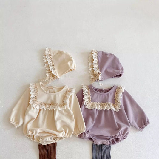 Vintage Baby Romper with Ruffles