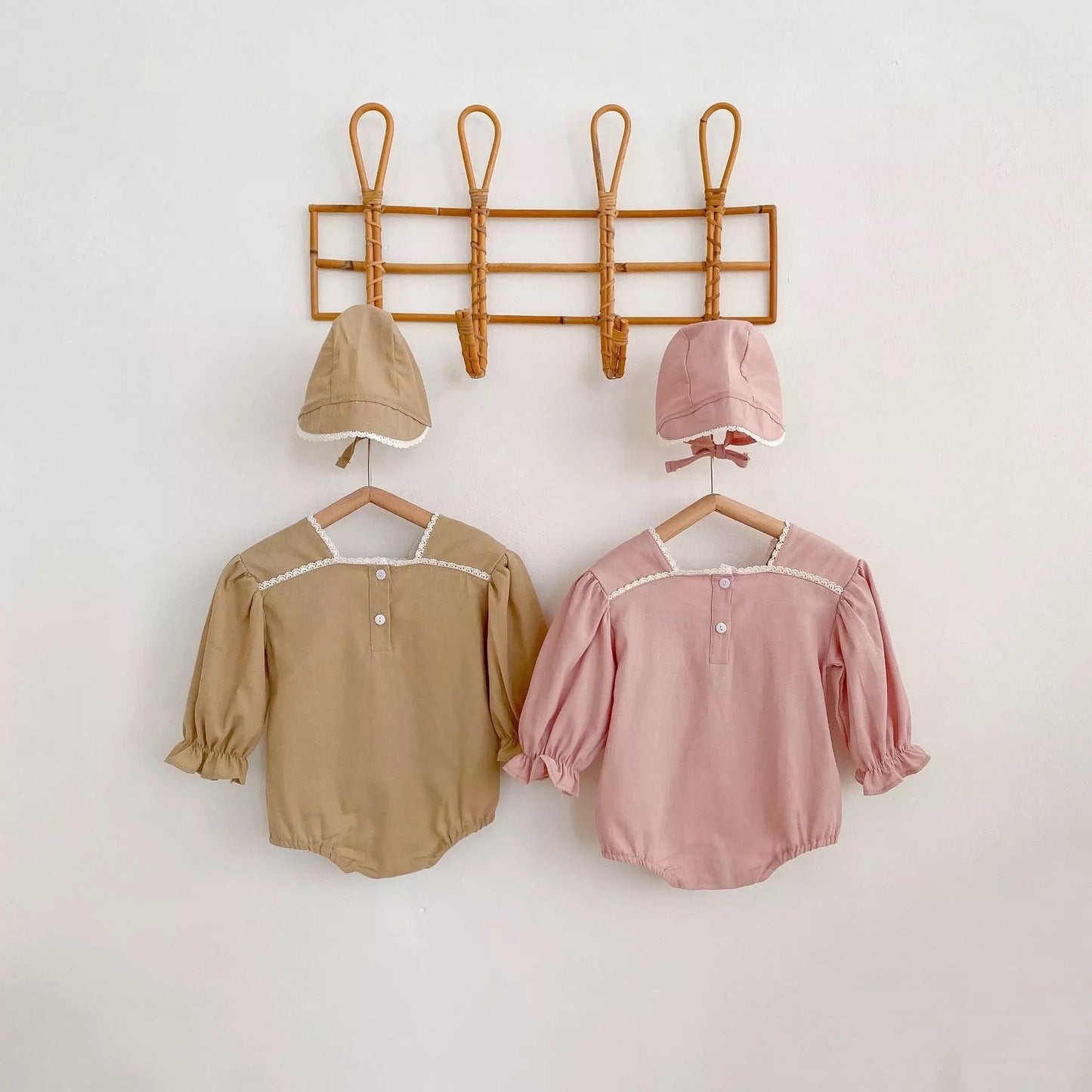 Classy Baby Romper with Puffy Sleeves