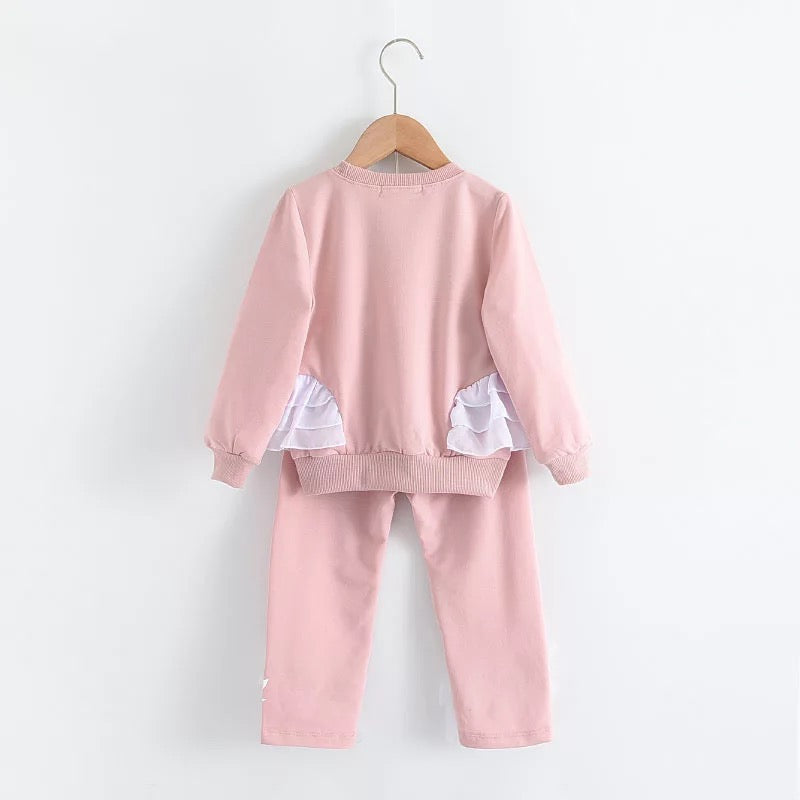 Flamingo and Sweatshirt Pants Set