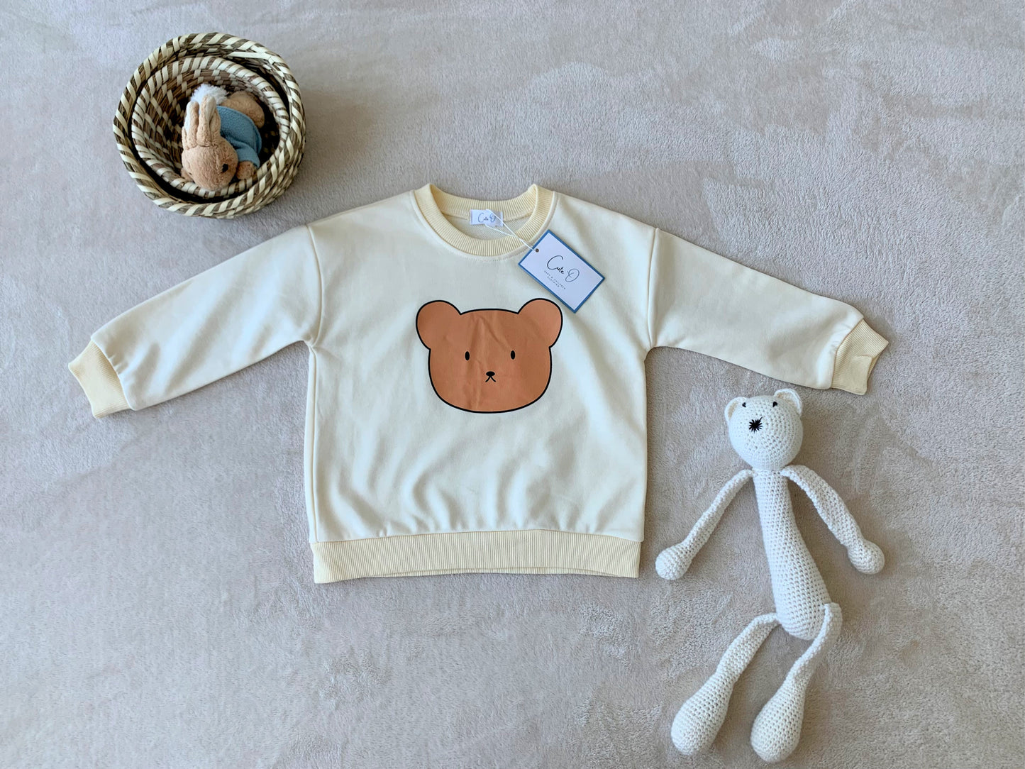 Cute Bear Sweatshirt and Pants Set