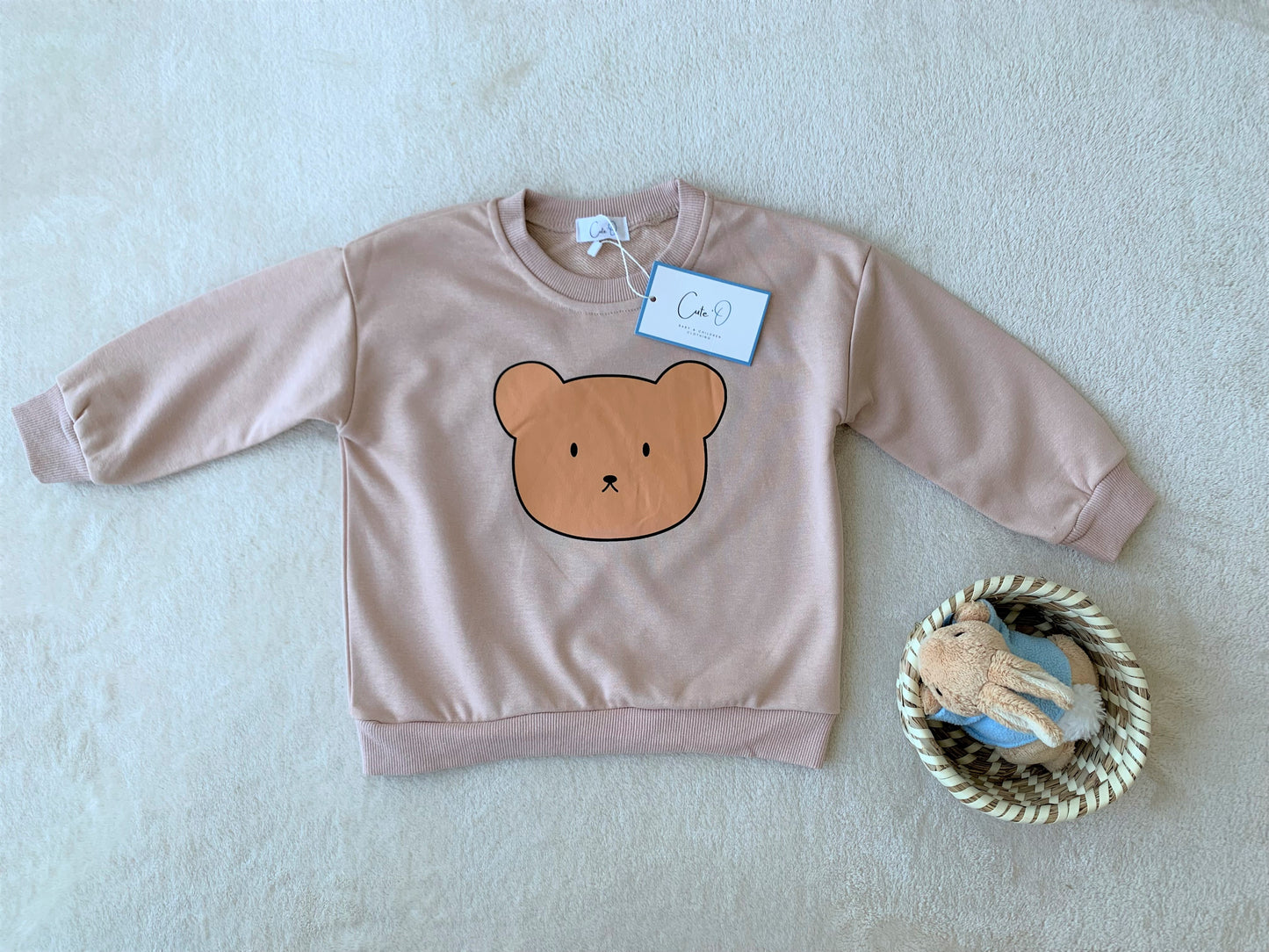 Cute Bear Sweatshirt and Pants Set