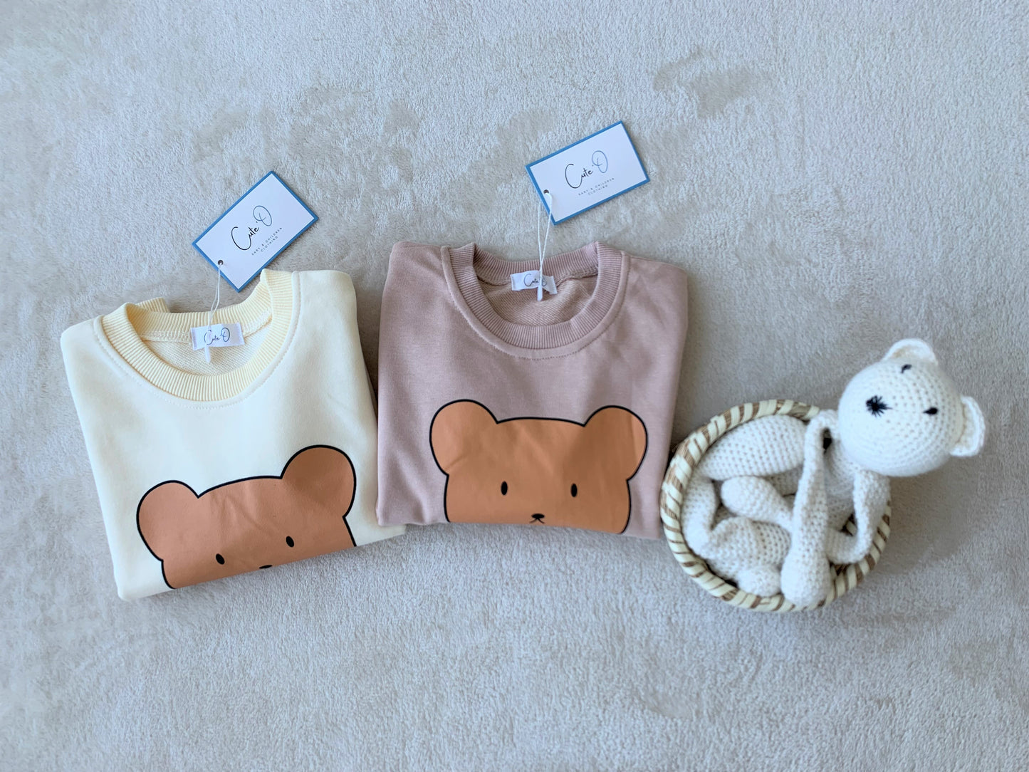 Cute Bear Sweatshirt and Pants Set