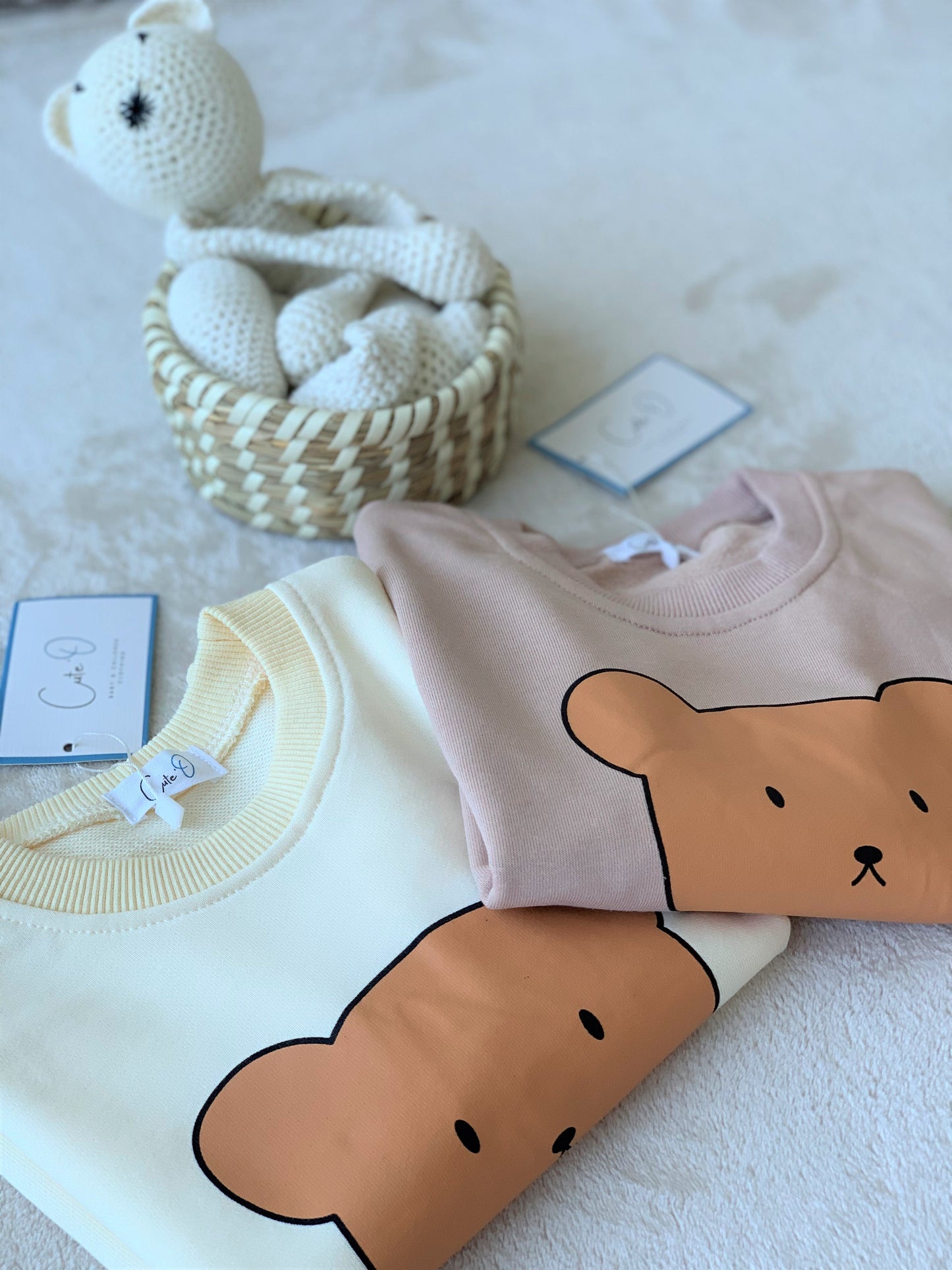 Cute Bear Sweatshirt and Pants Set