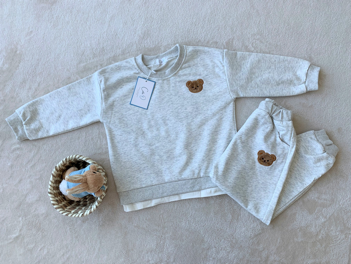 Teddy Bear Sweatshirt and Pants Set